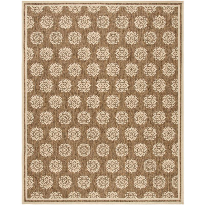 Beach House BHS181 Power Loomed Indoor/Outdoor Area Rug - Beige/Cream - 6'7"x9'2" - Safavieh
