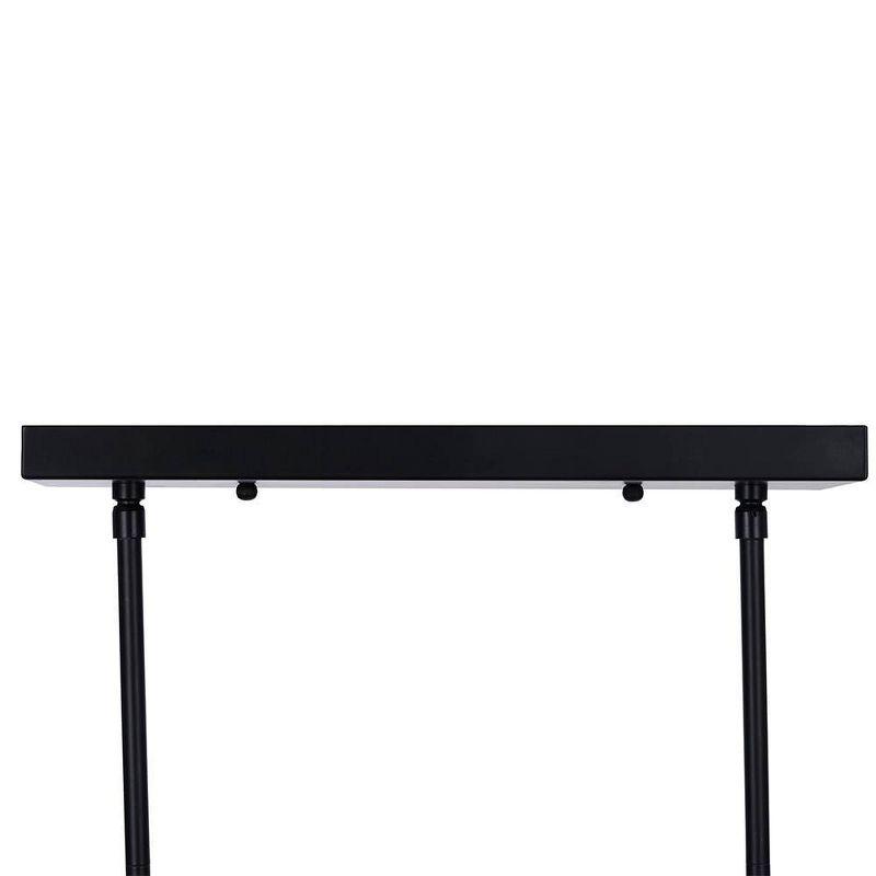 30" Industrial 4-Light Rectangular Island Chandelier (Includes LED Light Bulb) Matte Black - Cresswell Lighting