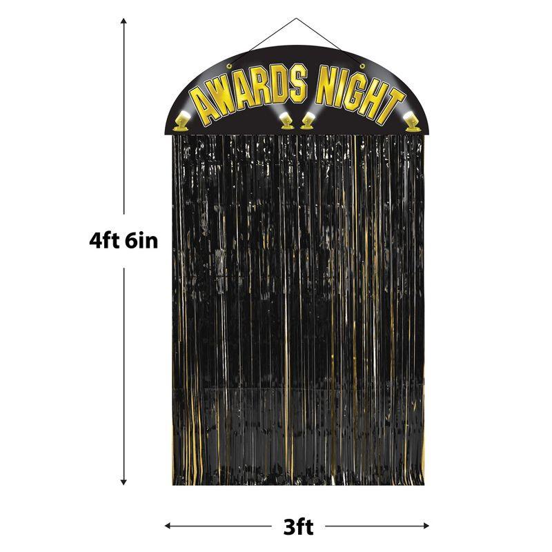 Beistle Awards Night Door Curtain, 4' 6" x 3', (1/Pkg) Multicolored