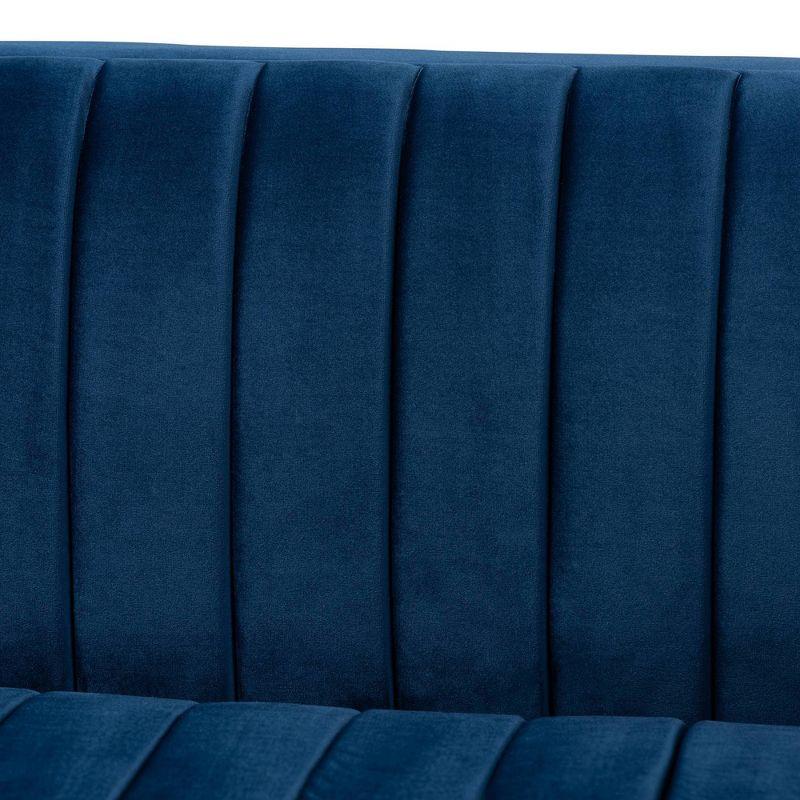 Aveline Velvet Upholstered Finished Sofa - Baxton Studio