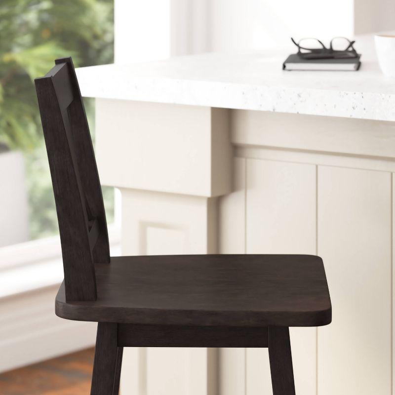 Taylor & Logan Bakersville Modern Farmhouse Wooden Swivel Bar and Counter Stool