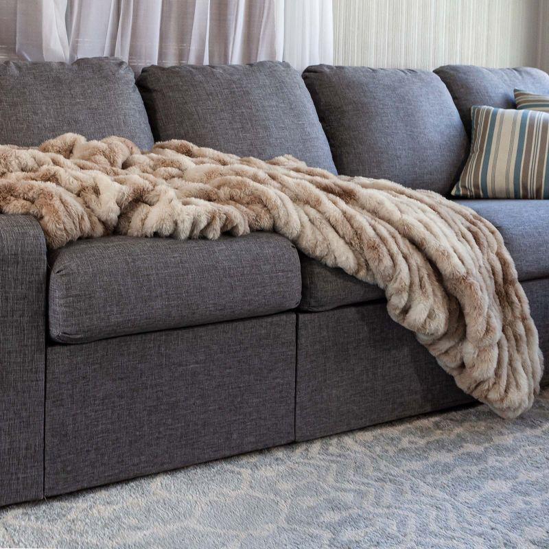 Lavish Home 60x80-Inch Faux Fur Blanket