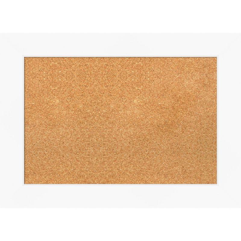 Amanti Art White Framed Natural Cork Bulletin Board