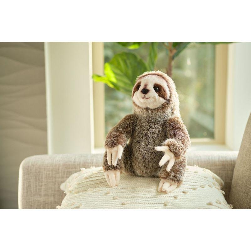 Simon Brown Plush Three-Toed Sloth Stuffed Animal, 10 Inches