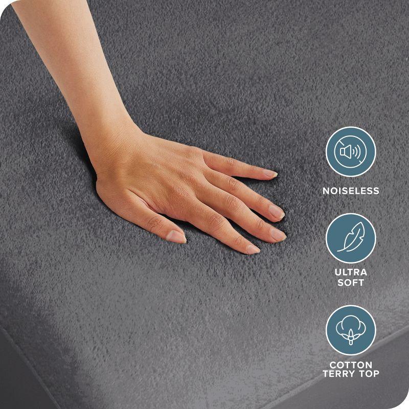 Breathable Waterproof Grey Twin XL Mattress Protector by Bare Home