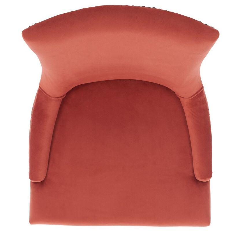 Lester 19''H Dining Chair (Set of 2) with Brass Nail Heads - Rust - Safavieh