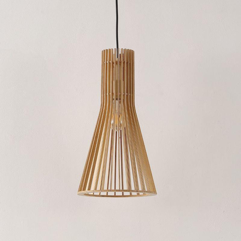 Sonjay 10" Extendable LED Pendant in Natural Brown