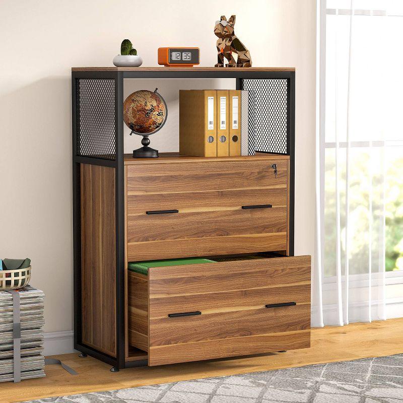 Hommoo 2-Drawer File Cabinet, Letter/Legal / A4 Size Filing Cabinet with Lock