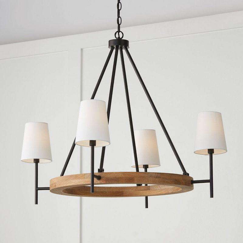 Jonah 4 - Light Dimmable Wagon Wheel Chandelier