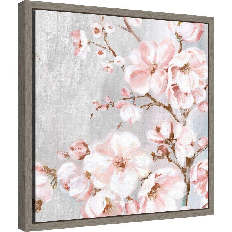 Amanti Art Spring Cherry Blossoms II by Eva Watts Canvas Wall Art Print Framed 16 x 16-in.