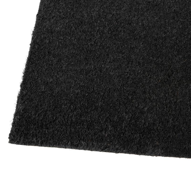 Flash Furniture Harbold 18" x 30" Indoor/Outdoor Solid Natural Coir Doormat with Non-Slip Backing in Black