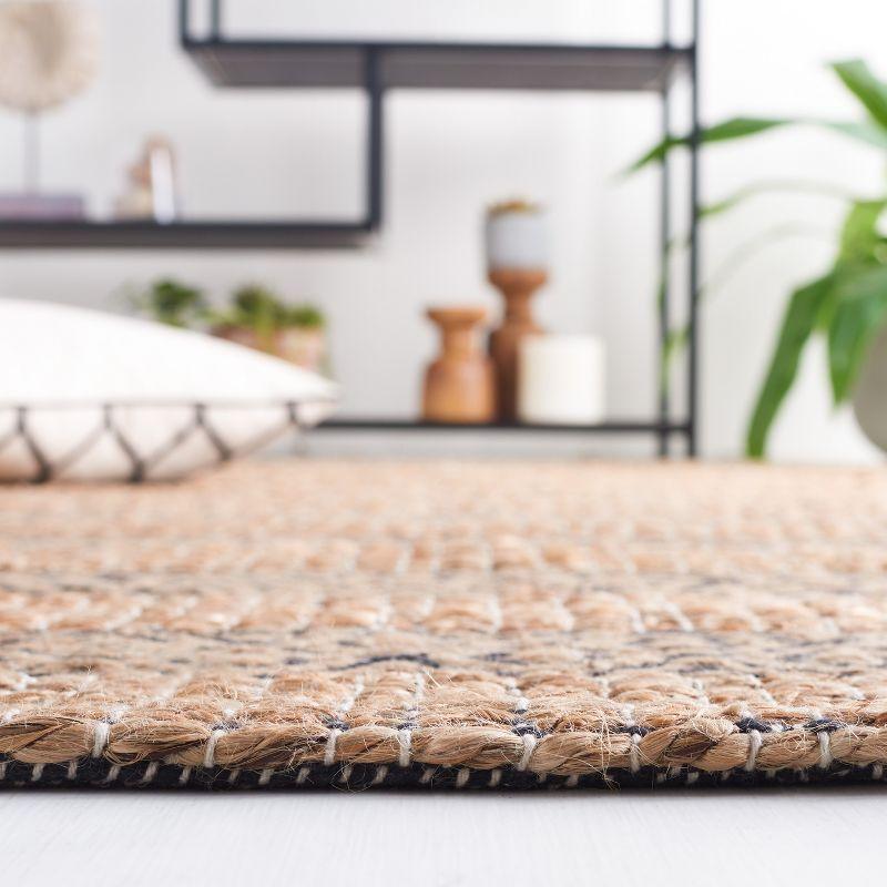 Natural Fiber NFB653 Flat Weave Indoor Area Rug - Black/Natural - 8'x10' - Safavieh