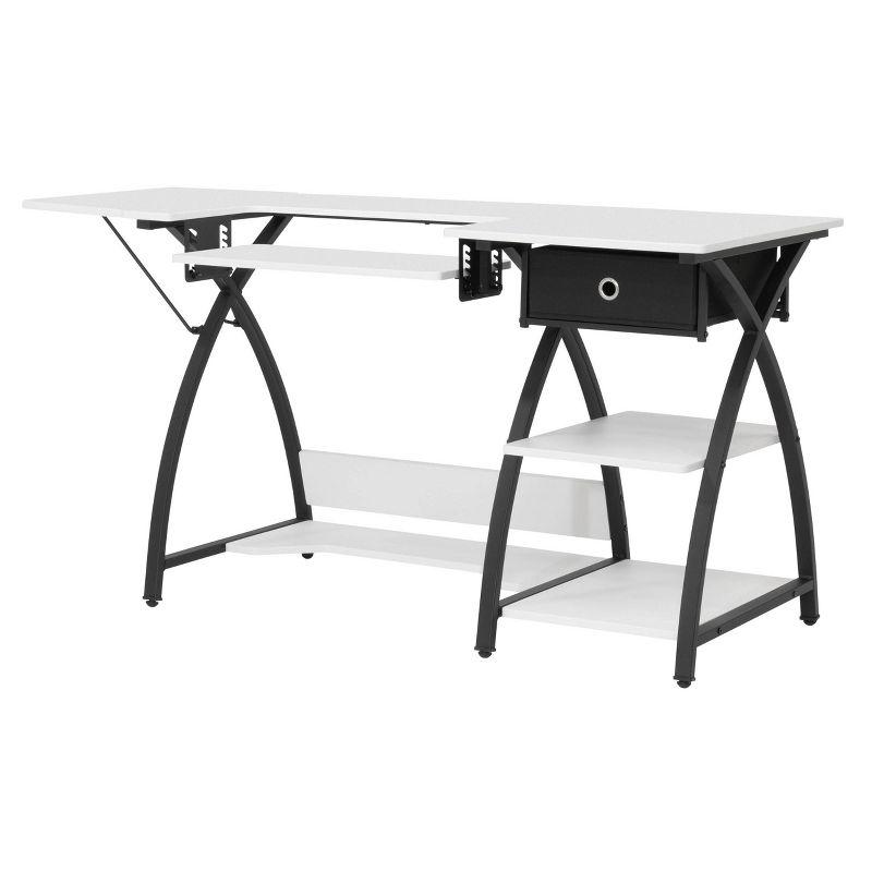 Comet Plus Hobby/Office/Sewing Desk: Adjustable for Crafts, Foldable Design - Sew Ready