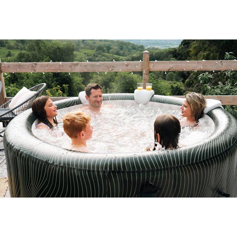 MSpa Meteor Round Bubble Spa with Thermal Cover 245 Gal 164 Electric 110 Volt AC Inflatable Hot Tub