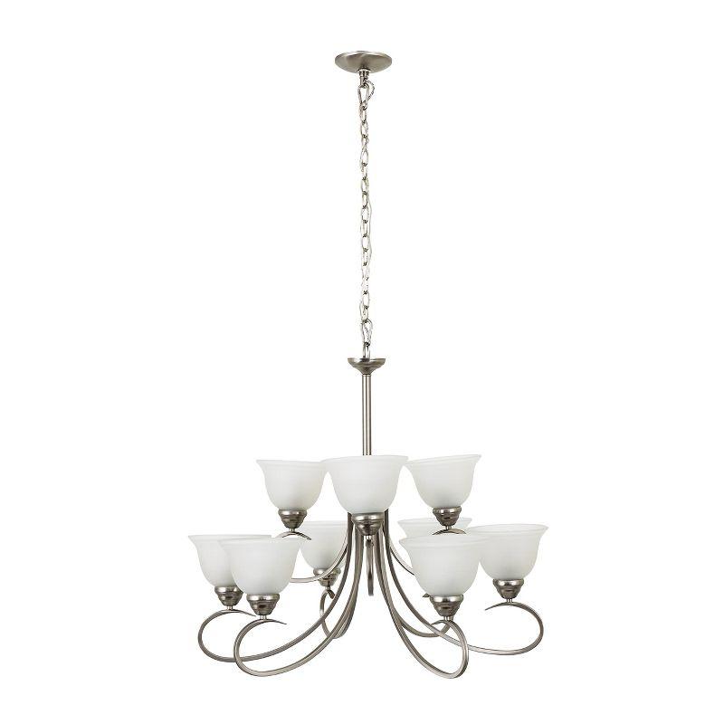 Yosemite Home Decor Ribbon Falls Collection Nine-Lights Chandelier,Satin Nickel