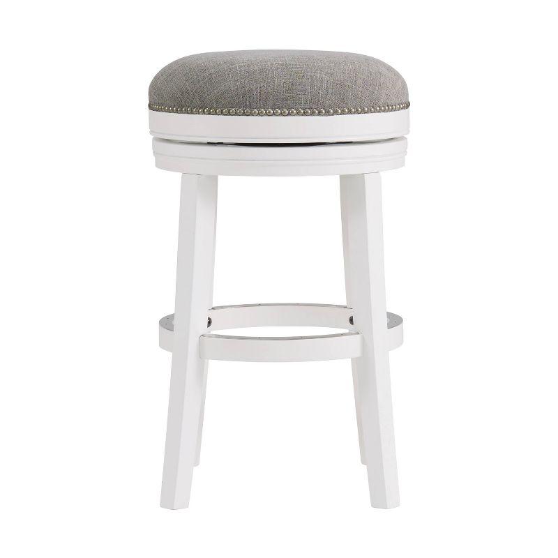 Clara Solid Rubber Wood Swivel Counter And Bar Stool