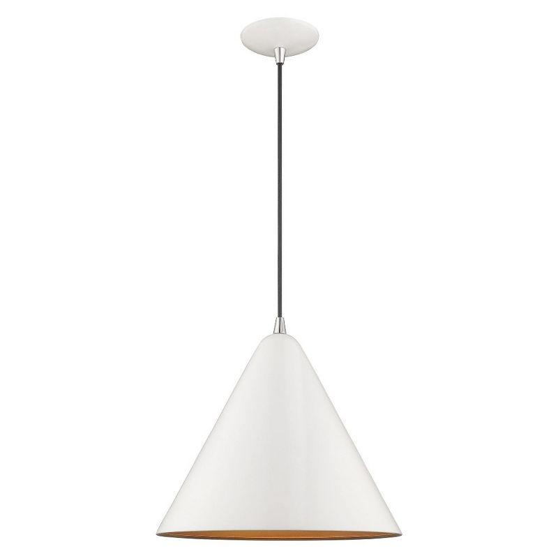 Livex Lighting Dulce 1 - Light Pendant in  Shiny White