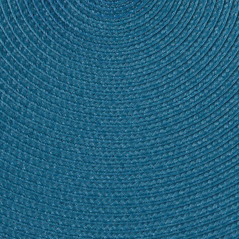 DII Solid Woven Placemat Set 6 Piece, Storm Blue, 15" Dia