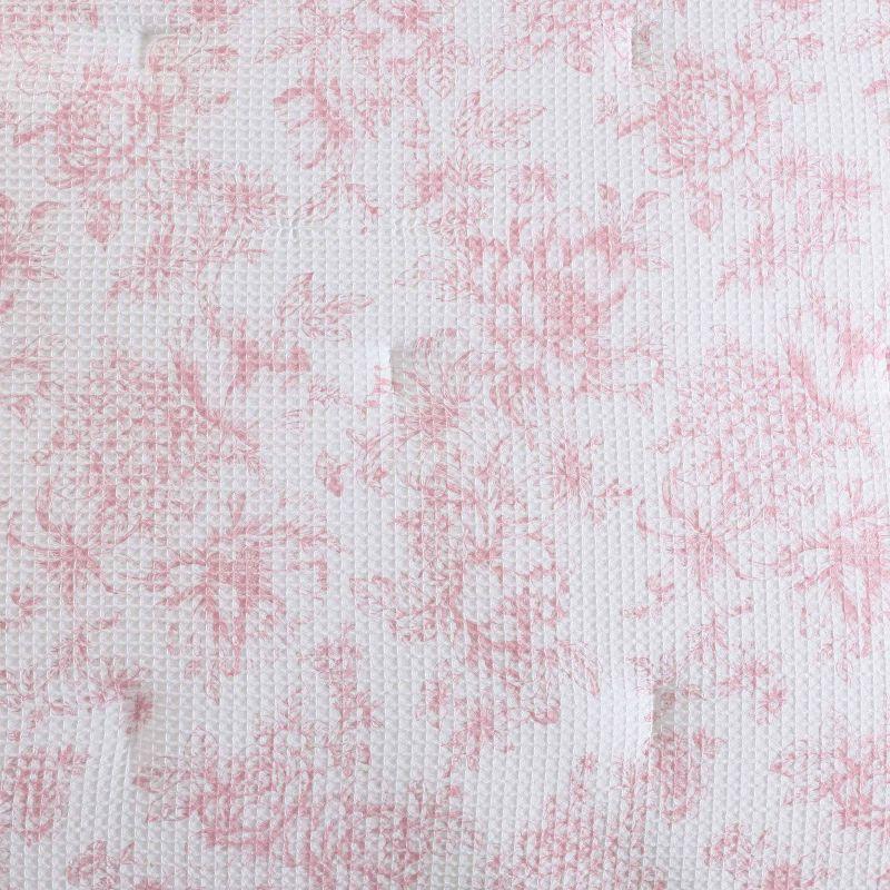 Laura Ashley Laura Ashley Delphine Waffle Pink Comforter Set