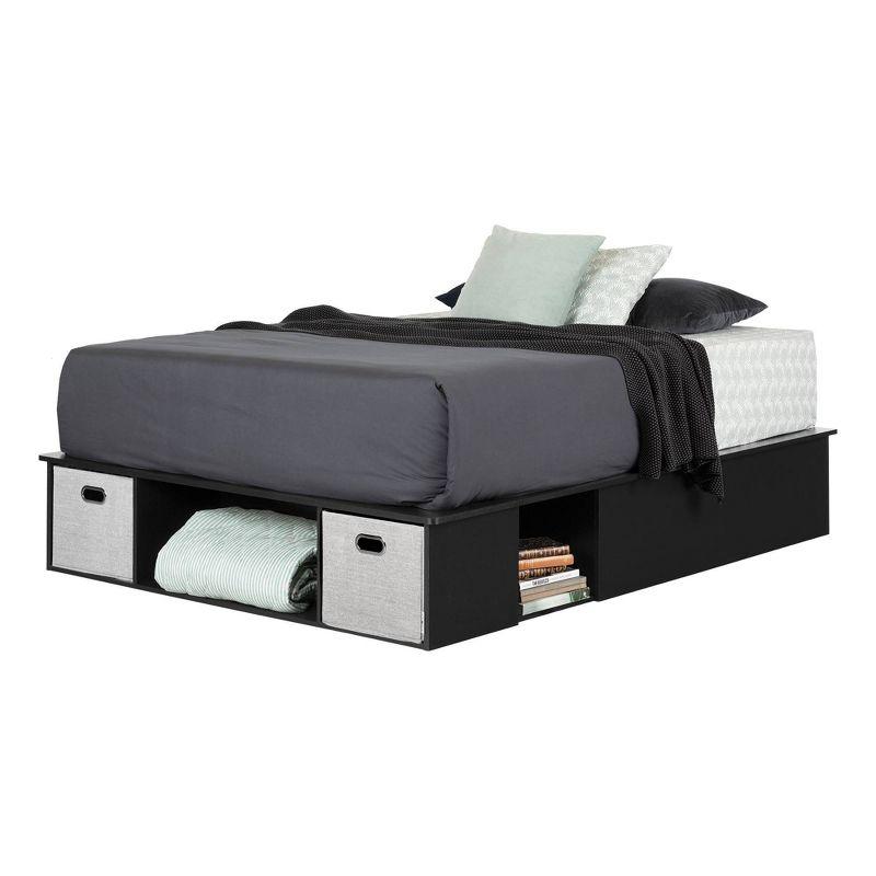 Vito Contemporary Storage Bed With Baskets