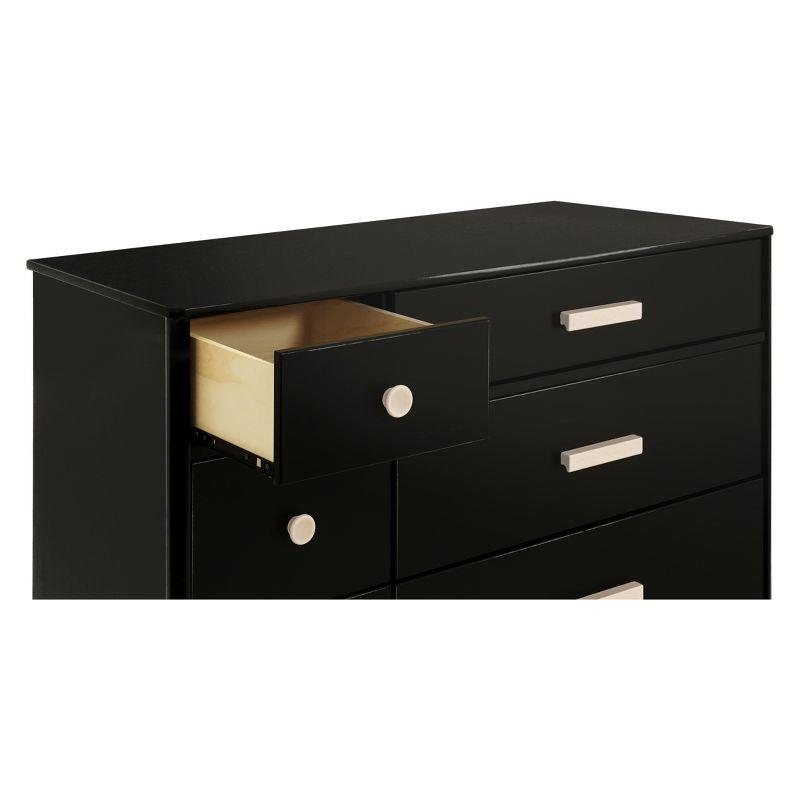 Lolly 6-Drawer Assembled Double Dresser in Black and Washed Natural