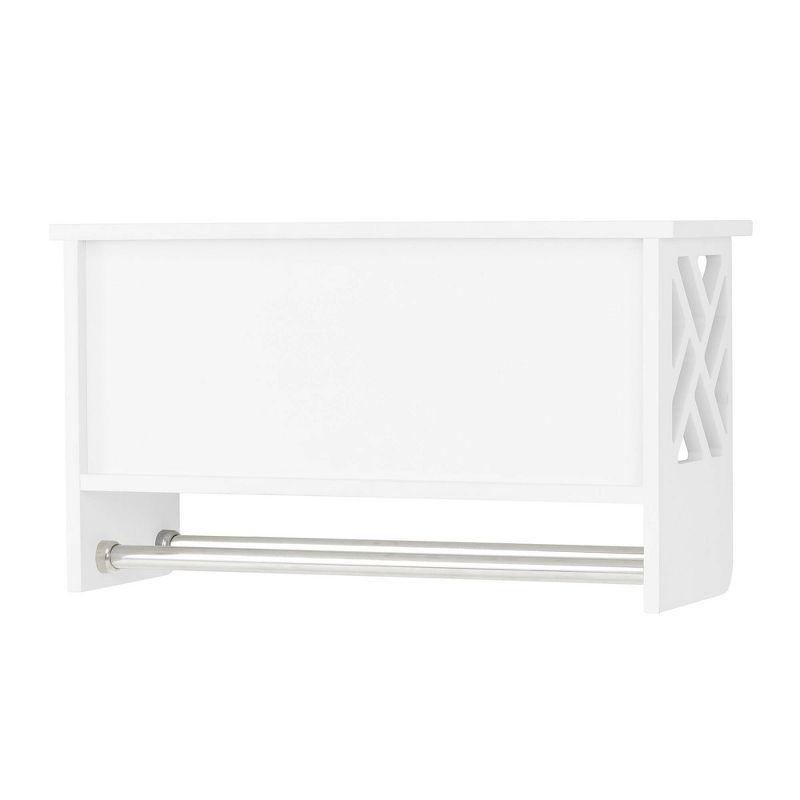 Coventry Bath Shelf with Two Towel Rods White - Alaterre Furniture