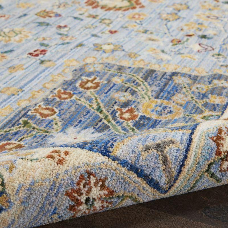Nourison Majestic MST03 Blue/Ivory/Red Indoor Area Rug - 5'6 x 8'