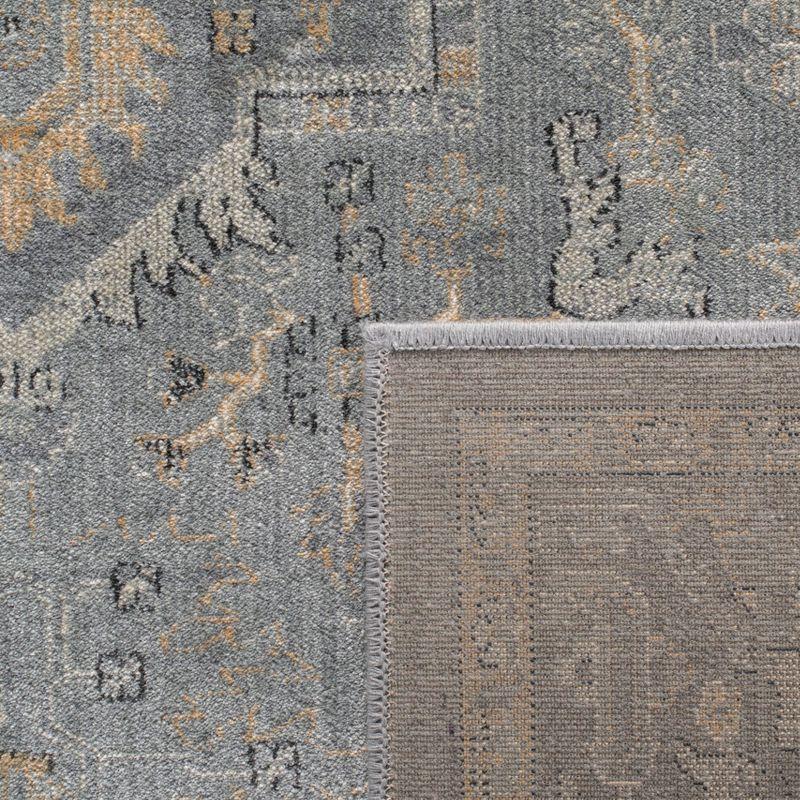 Vintage VTG114 Power Loomed Indoor Skid-Resistant Area Rug - Grey/Multi - 5'3"x7'6" - Safavieh