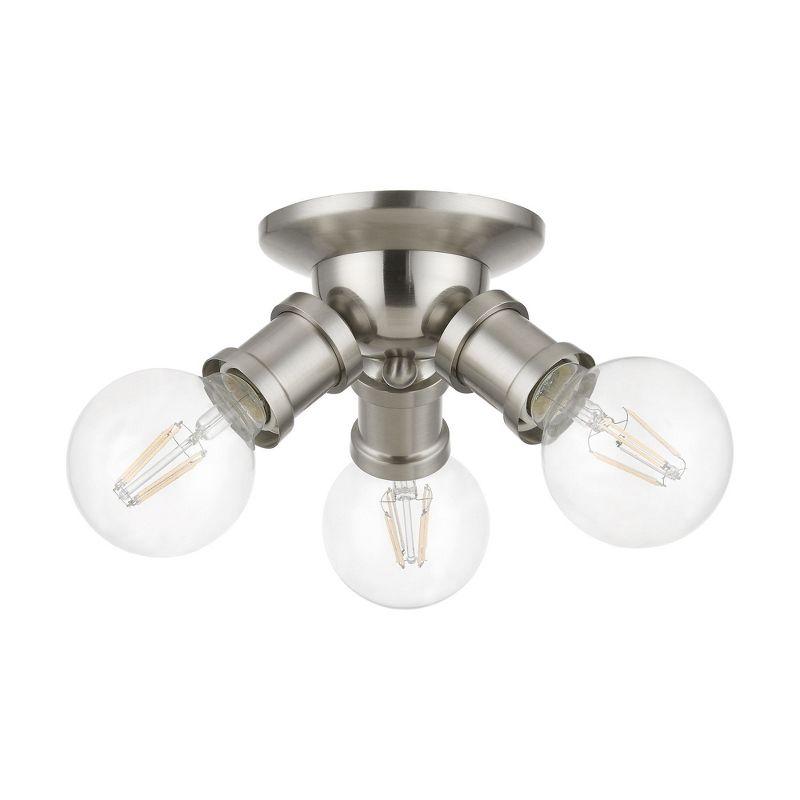 Livex Lighting Lansdale 3 - Light Flush Mount in  Brushed Nickel