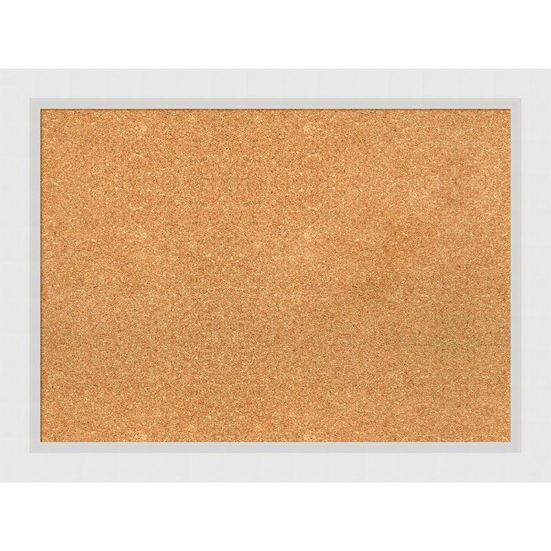 Blanco White Wood Framed Cork Bulletin Board, 32x24