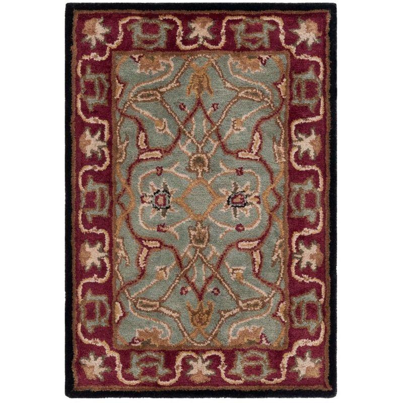 Heritage HG794 Handmade Accent Rug - 2'x3' - Light Blue/Red - Safavieh
