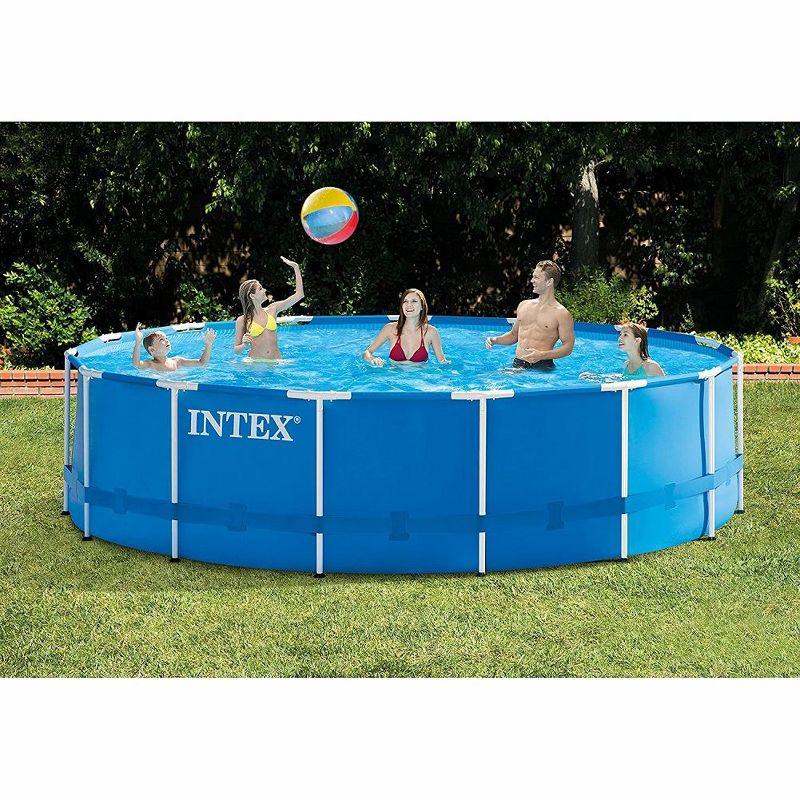 Intex Intex Metal Frame Round Above Ground Swimming Pool w/Pump
