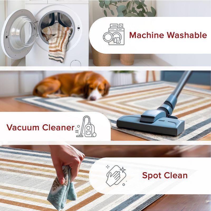 Nuloom Alienor Striped Pet Friendly Machine Washable Area Rug, 3' x 5', Multicolor
