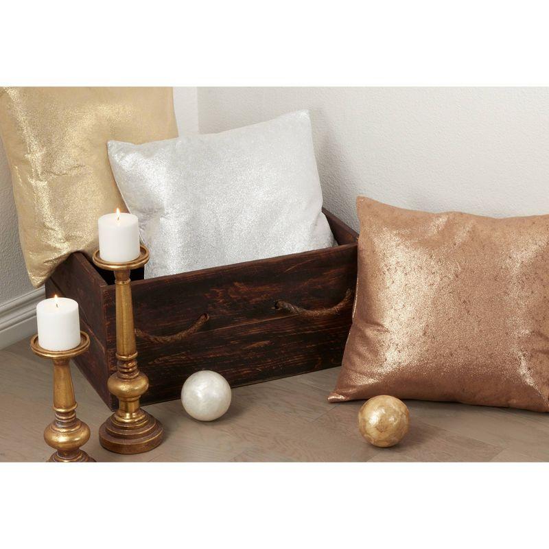 20"x20" Shimmering Metallic Design Down Filled Throw Pillow - Saro Lifestyle