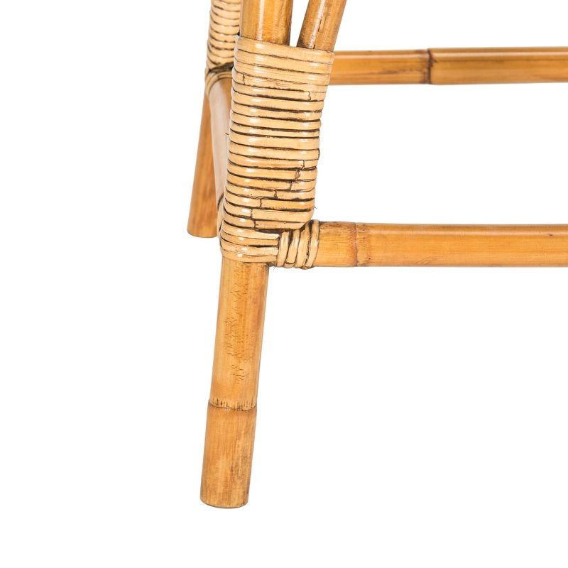 Leda Rattan Counter Stool - WIK6512 - Brown - Safavieh