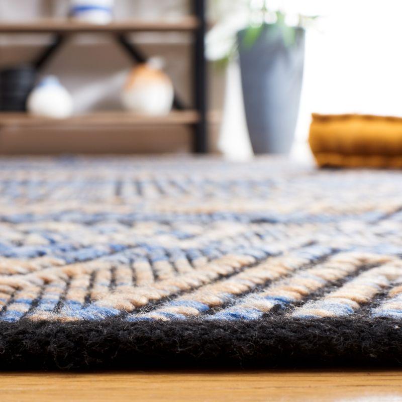 Natura Blue and Beige Handwoven Square Area Rug