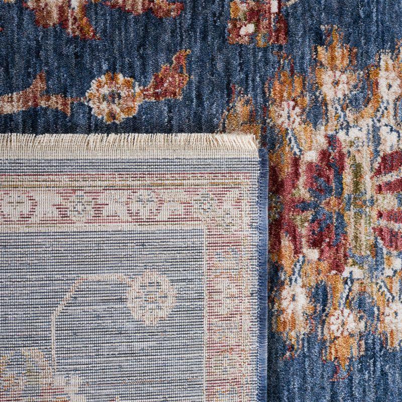 Heirloom HRL718 Power Loomed Area Rug - Navy/Beige - 6'7"x6'7" - Safavieh.