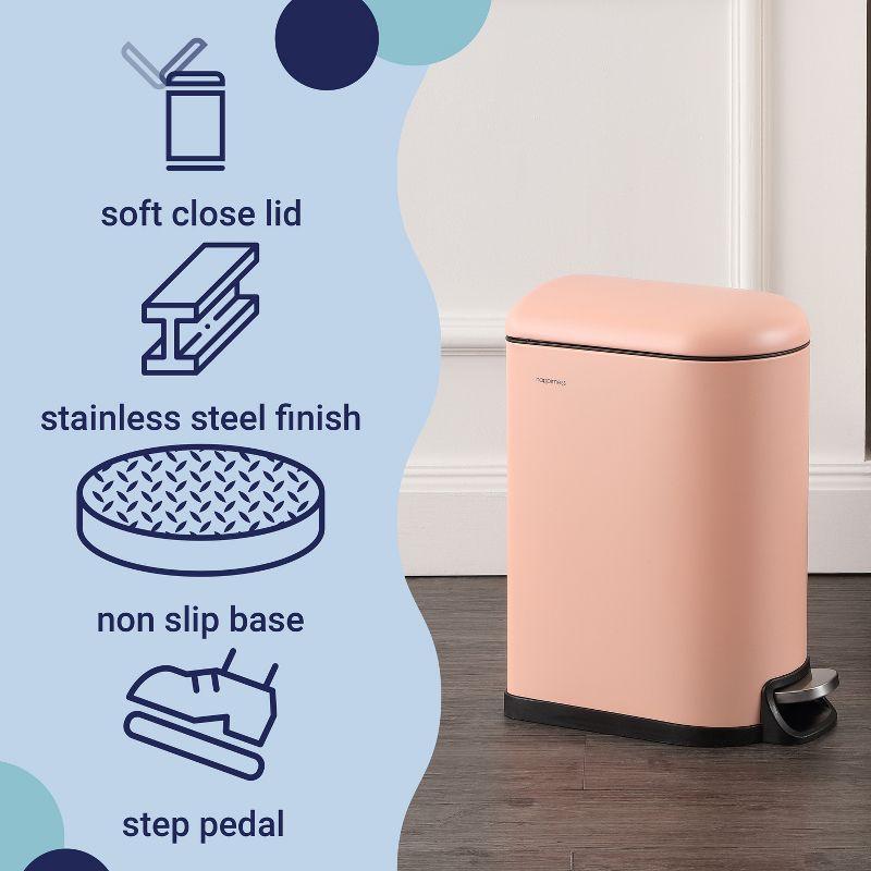 happimess Roland Steel Step On Trash Can
