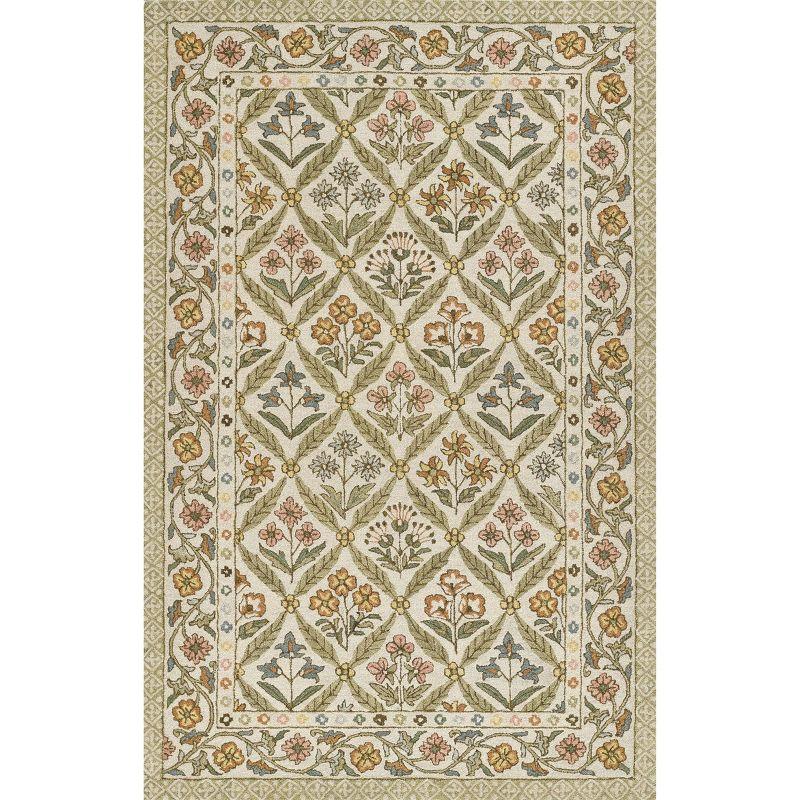 Cotswold Green Handmade Tufted Wool 2' x 3' Area Rug