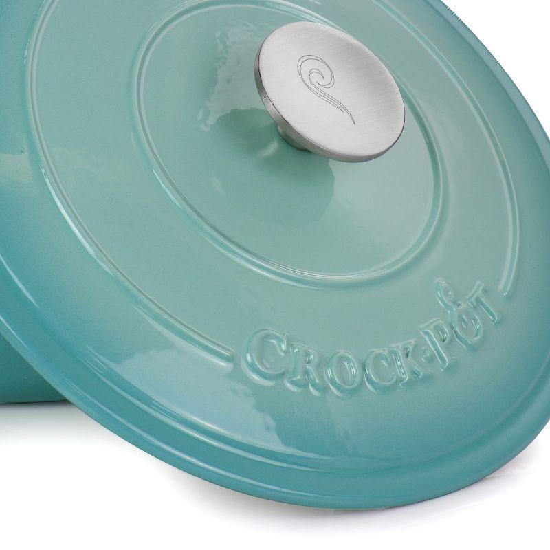 Oster 5 qt. Non-Stick Cast Iron Round Dutch Oven with Lid