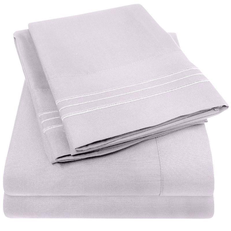 4 Piece Sheet Set, Ultra Soft 1800 Series, Double Brushed Microfiber by Sweet Home Collection®