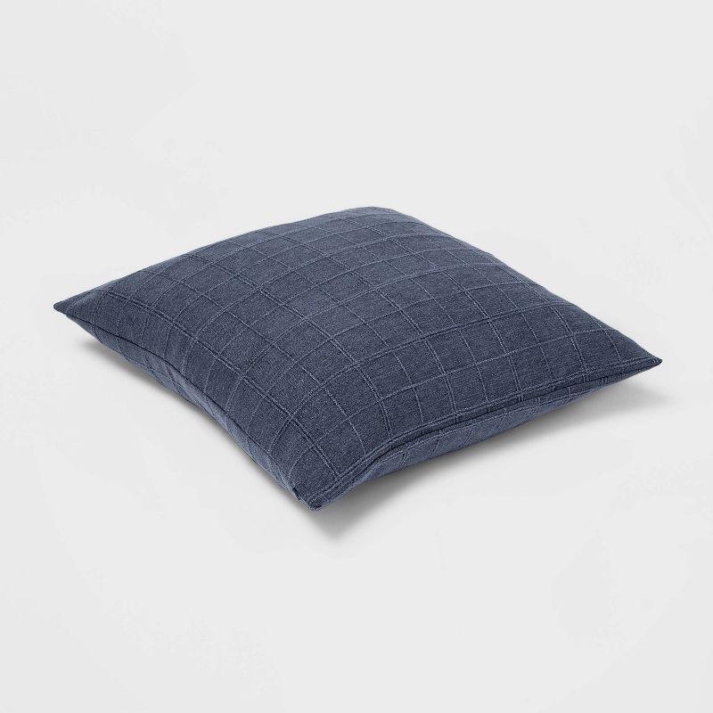 Woven Washed Windowpane Throw Pillow - Threshold™