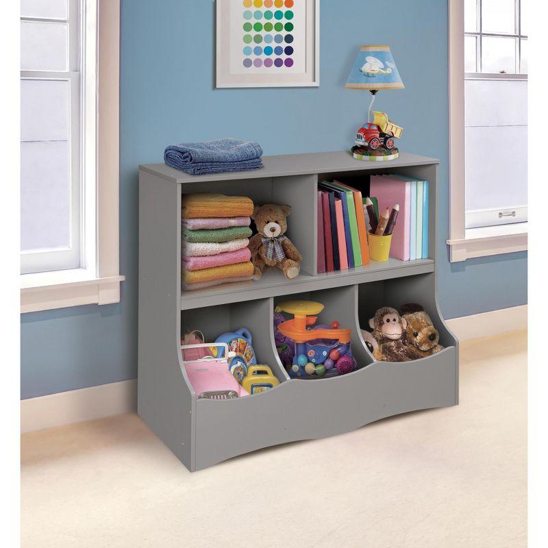 Badger Basket Multi-Bin Storage Cubby - Gray