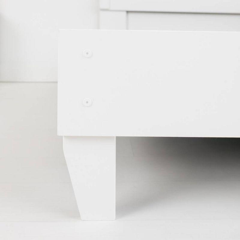 Queen Piperton Platform Bed White - Signature Design by Ashley: Modern Style, No Box Spring Needed