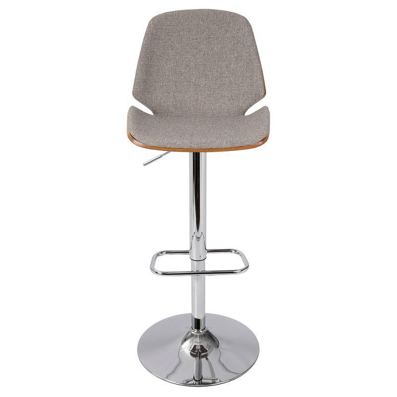 Serena Mid-Century Modern Adjustable Barstool Gray - LumiSource