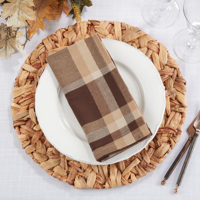 Saro Lifestyle Plaid Napkin