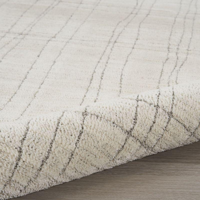 Nourison Santa Cruz Scandinavian Textured Indoor Rug Ivory Grey 3'11" x 5'11"