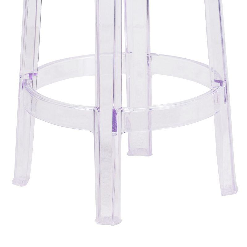 Elevate 25.75'' Clear Acrylic Backless Counter Height Stool