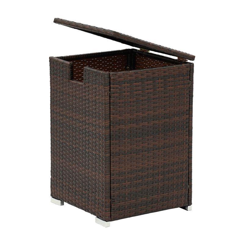 Outdoor PE Rattan & Wicker Propane Tank for 20-lb. tanks Cover Table