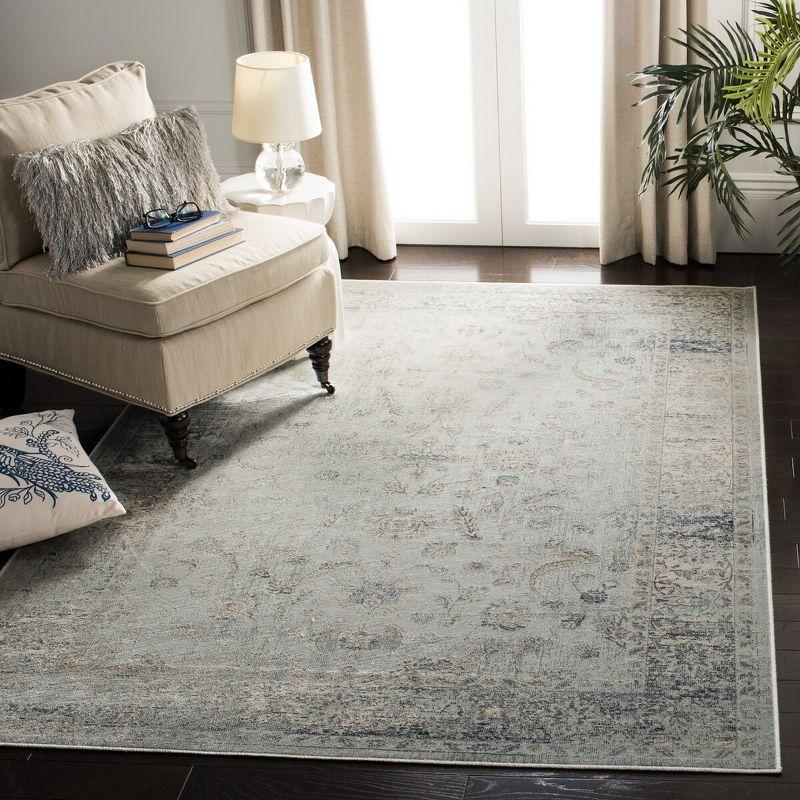 Elysian Light Blue Hand-Knotted Viscose 8' x 10' Area Rug